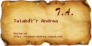 Talabér Andrea névjegykártya