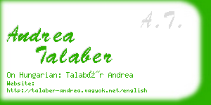 andrea talaber business card